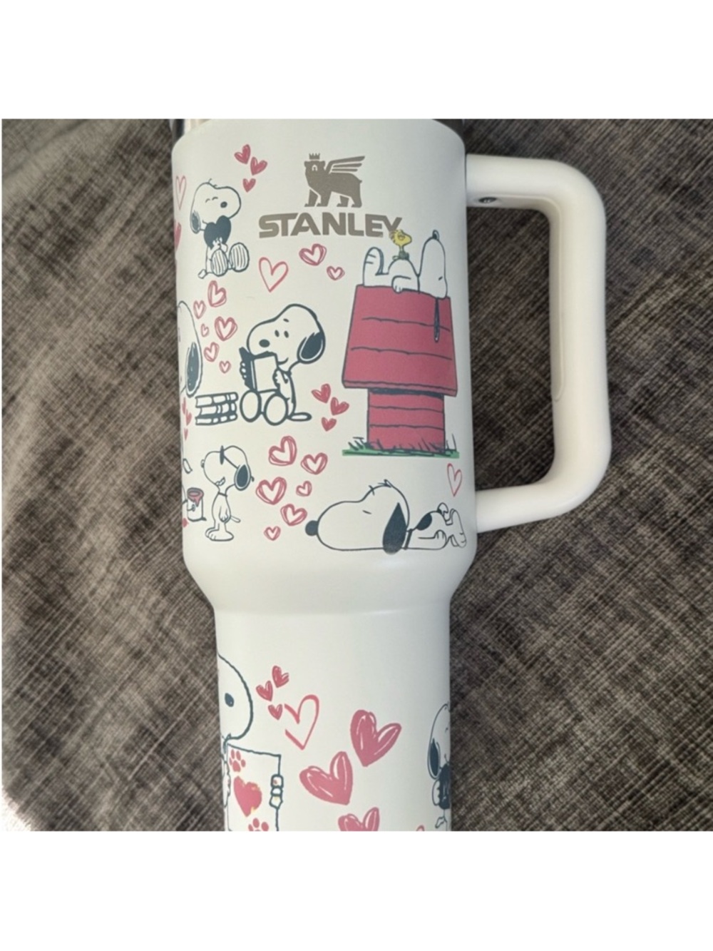 Stanley White Snoopy Heart Travel Mug